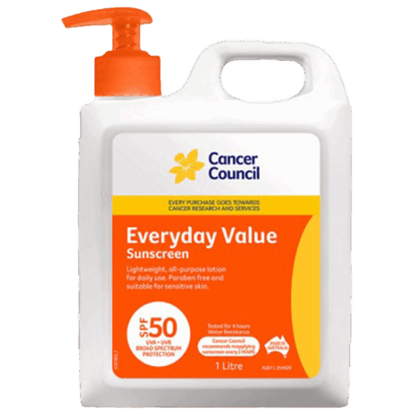 CANCER COUNCIL SPF50 Everyday Value Sunscreen Pump 1L