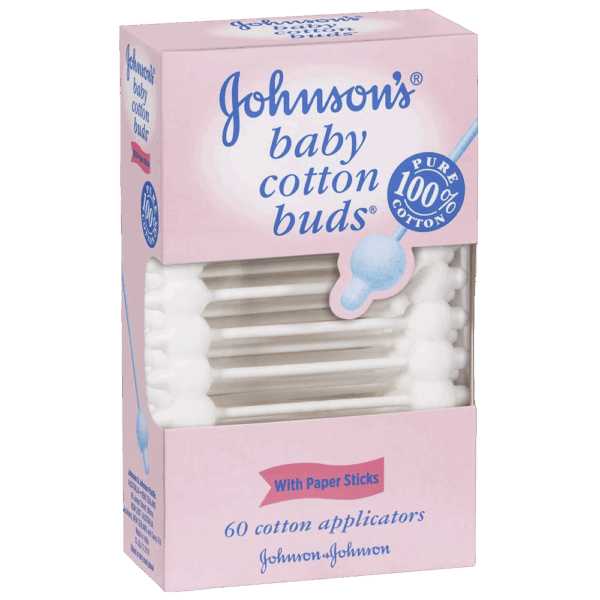 JOHNSON & JOHNSON Contour Cotton Tips Pack/60 Bag/60