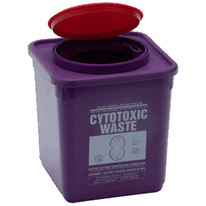 AEROHAZARD Cytotoxic Sharps Disposal Container 4L