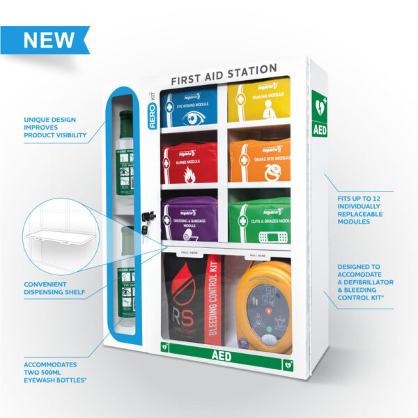 AEROKIT First Aid Station with 6 Modules 69cm x 62.5cm x 15.5cm - Image 3