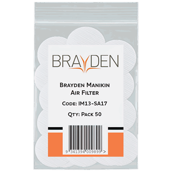 BRAYDEN Manikin Air Filter - Adult Pack/24