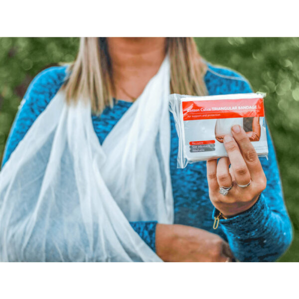 AEROBAND Cotton Calico Triangular Bandage 96 x 96 x 137cm Bag/10 - Image 2