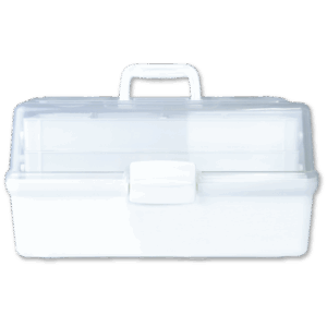 AEROCASE Medium White and Clear Tacklebox 42 x 21 x 22cm (for AFAK4T/AFAK5T)