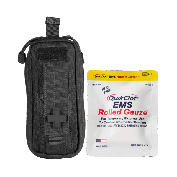 RAPIDSTOP Small Bleed Control with QUIKCLOT EMS Roll- Tactical 13 x 18 x 8cm