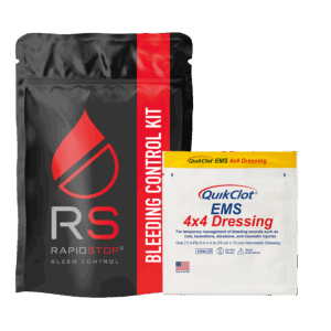 RAPIDSTOP Small Bleed Control Pack with QUIKCLOT EMS Dressing