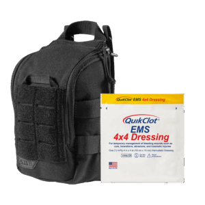 RAPIDSTOP Medium Bleed Control with QUIKCLOT EMS Dressing- Tactical 13 x 18 x 8cm