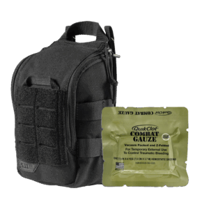 RAPIDSTOP Medium Bleed Control Kit with QUIKCLOT Combat Gauze- Tactical 13 x 18 x 8cm