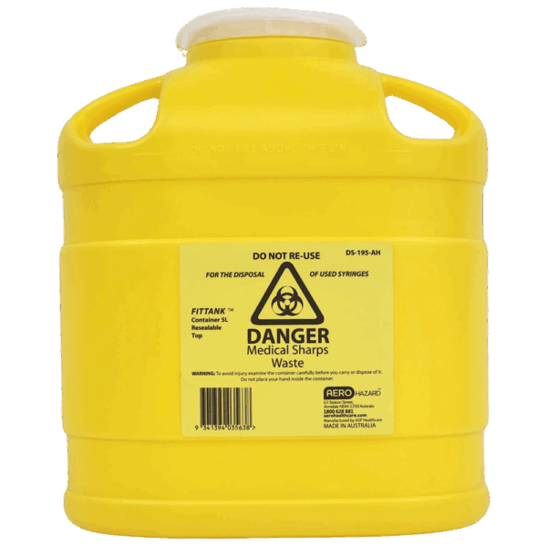 AEROHAZARD Sharps Disposal Container 5L
