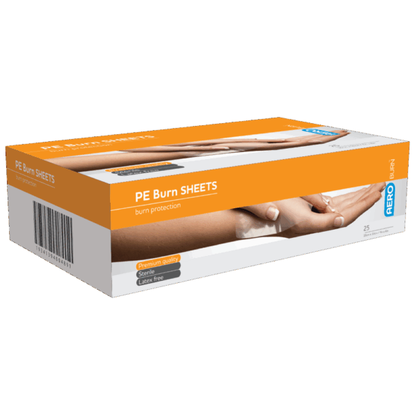 AEROBURN Polyethylene Burn Sheet 10 x 10cm Box/25