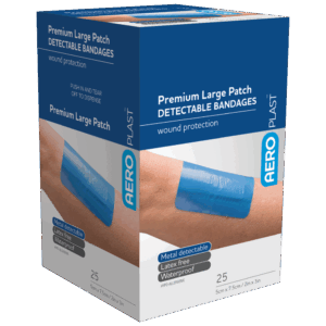 AEROPLAST Premium Detectable Large Patch 7.5 x 5cm Box/25
