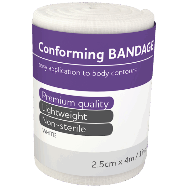 AEROFORM Conforming Bandage 2.5cm x 4M Wrap/12