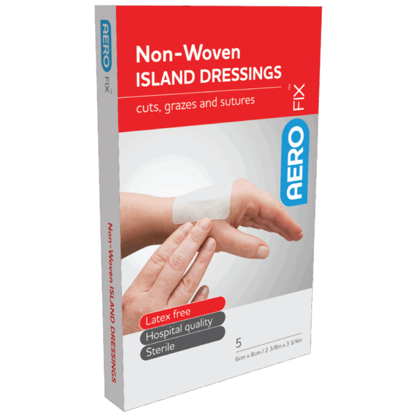 AEROFIX Non-Woven Island Dressing 6 x 8cm Box/5