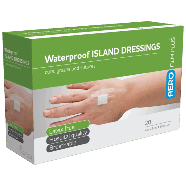 AEROFILM PLUS Waterproof Island Dressing 4 x 5cm Box/20
