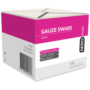 AEROSWAB Non-Sterile White Gauze Swab 10 x 10cm (8PLY) Pack/100