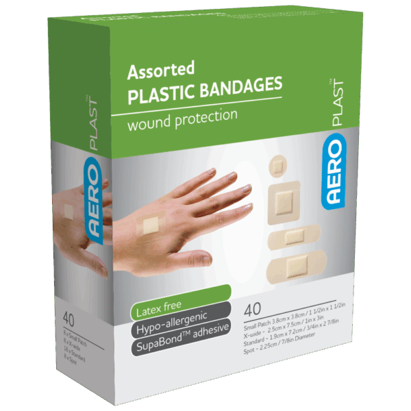 AEROPLAST Plastic Assorted Dressings Box/40