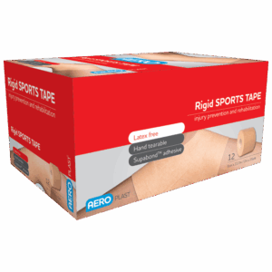 AEROPLAST Rigid Sports Tape 5cm x 13.7M Box/12
