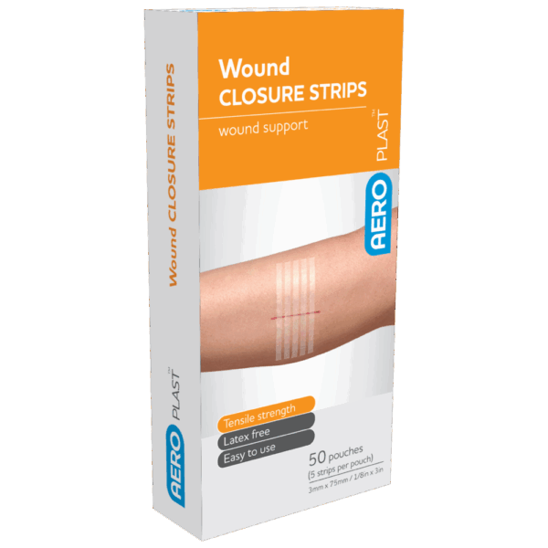 AEROPLAST Wound Closure Strips 3 x 75mm 5 strips/card Box/50
