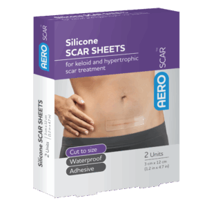 AeroScar Silicone Scar Sheets 3 cm x 12 cm Box/2