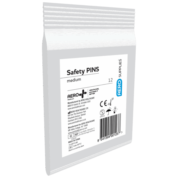 AEROSUPPLIES Medium Safety Pins Bag/12