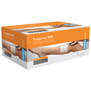 AEROTAPE Transparent Plastic Tape 2.5cm x 5M Box/12
