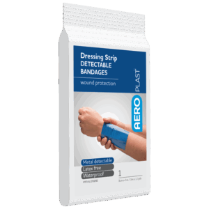 AEROPLAST Premium Detectable Dressing Strip 8cm x 1M