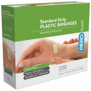 AEROPLAST Plastic Standard Strip 7.2 x 1.9cm Box/100