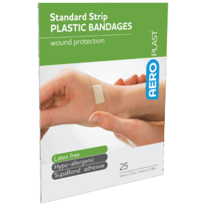 AEROPLAST Plastic Standard Strip 7.2 x 1.9cm Env/25