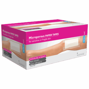 AEROTAPE White Microporous Paper Tape 5cm x 5M Box/6