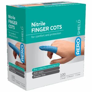 AEROSHIELD Large Nitrile Finger Cots Box/100