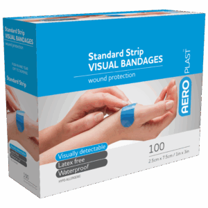 AEROPLAST Premium Visual Strip 7.5 x 2.5cm Box/100