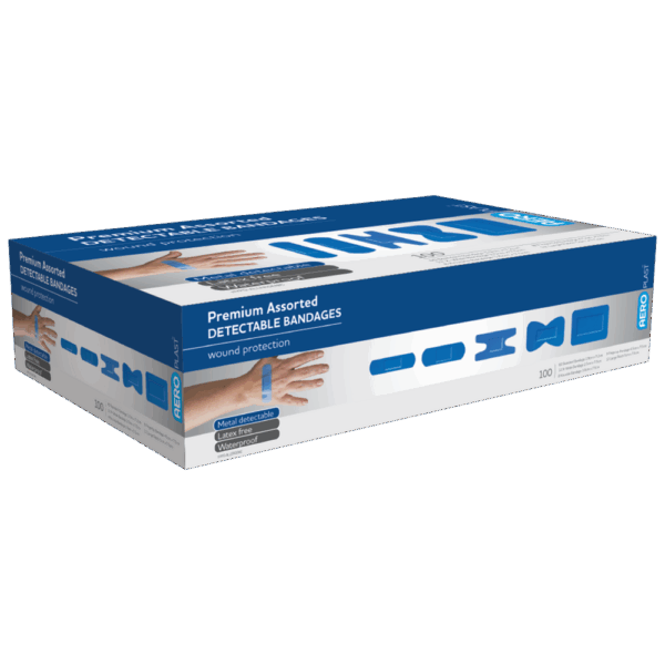 AEROPLAST Premium Detectable Assorted Dressings Box/100